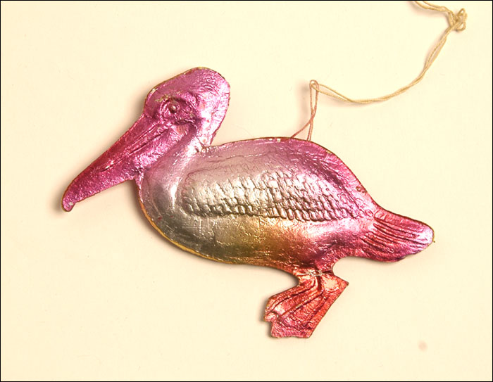 Old Dresden Christmas ornament PELICAN