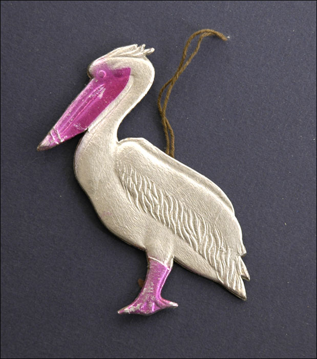 Old Dresden Christmas ornament PELICAN