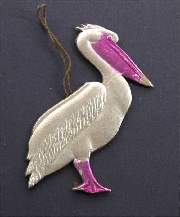 Old Dresden Christmas ornament PELICAN