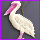 Old Dresden Christmas ornament PELICAN