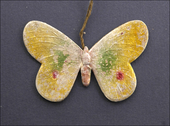 Vintage Christmas Dresden ornament BUTTERFLY