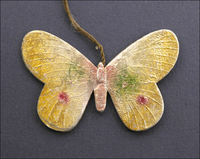 Vintage Christmas Dresden ornament BUTTERFLY