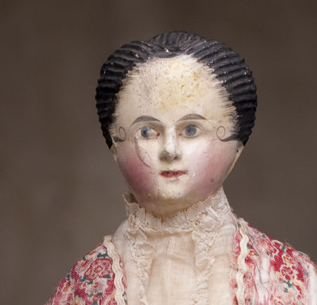 Rare Early Wooden Fashion Doll