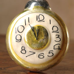 Antique CHRISTMAS ornament CLOCK
