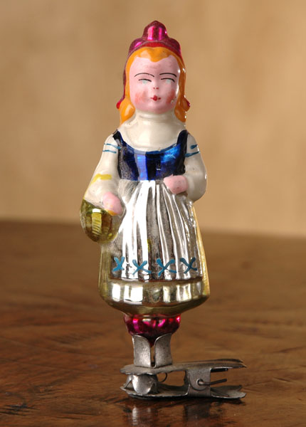 Antique Christmas ornament RED RIDING HOOD
