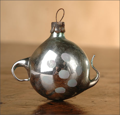 Antique Christmas ornament TEAPOD