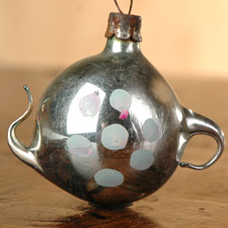 Antique Christmas ornament TEAPOD
