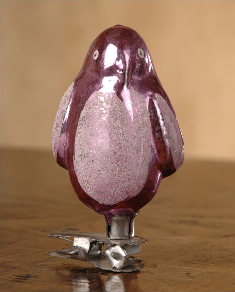 Antique Christmas ornament glass PENGUIN