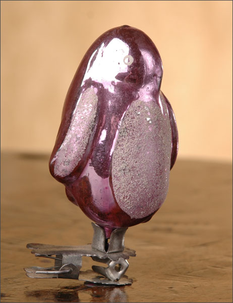 Antique Christmas ornament glass PENGUIN