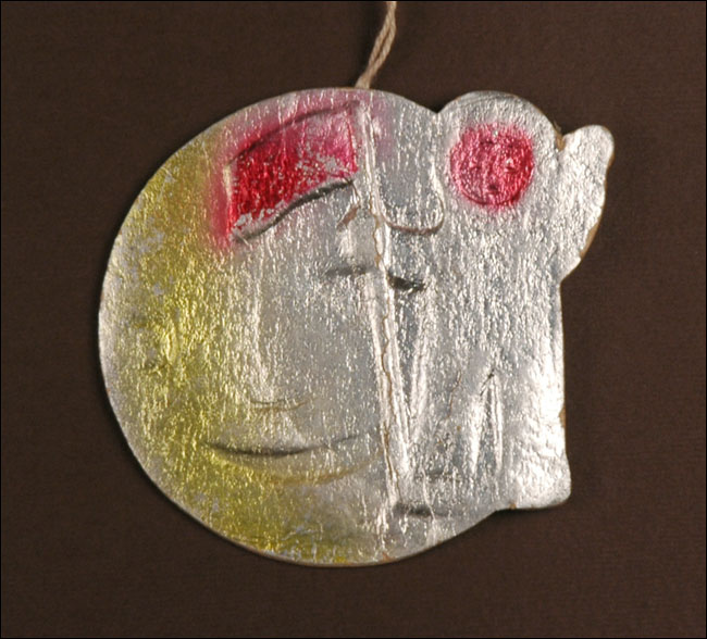 Vintage Christmas ornament SPACEMAN on MOON