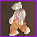 Antique Christmas ornament WALKING BEAR