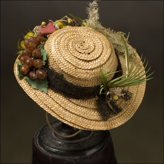 French Fashion Doll Straw Hat