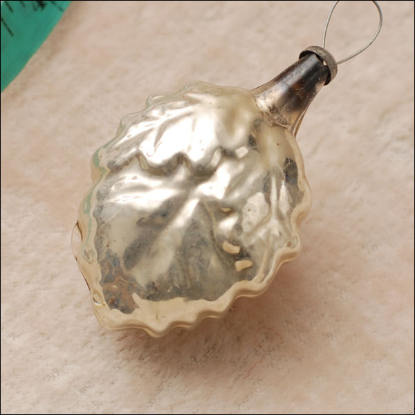 Antique Christmas ornament ACORNS AND OAK LEAF