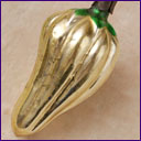 Antique silver glass Christmas ornament PEPPER