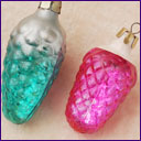 Antique Christmas ornaments Semi-transparent CONES 