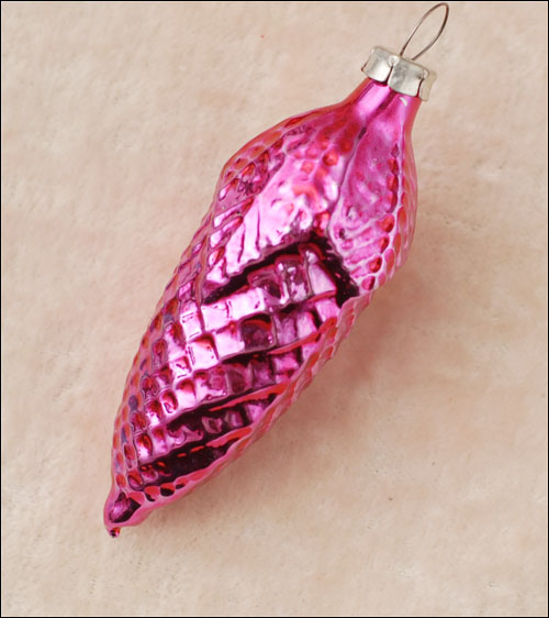 Antique glass Christmas ornament CONE