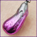 Antique Christmas ornament EGGPLANT