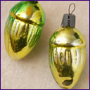 Antique Christmas ornament TWO ACORNS