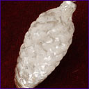 Antique silver glass Christmas ornament CONE