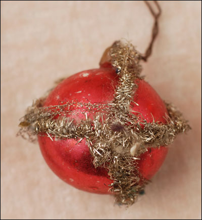 Antique silver glass German Christmas ornament 