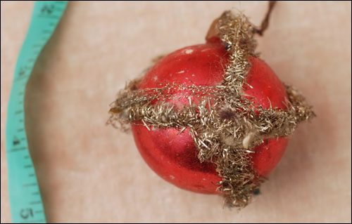 Antique silver glass German Christmas ornament 