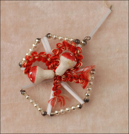 Antique beaded glass Czech Christmas ornament