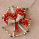 Antique beaded glass Czech Christmas ornament