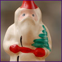 Antique glass Christmas ornament SANTA