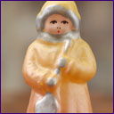 Antique Christmas ornament BOY WITH SPADE