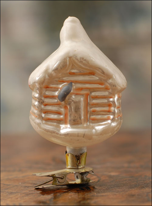 Antique Christmas ornament HUT OF CAT