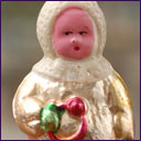Antique Christmas ornament BOY WITH TOY