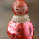 Antique silver glass Christmas ornament GIRL
