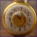Antique Christmas ornament CLOCK