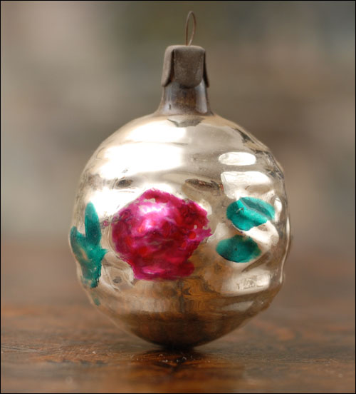 Antique Christmas ornament FLOWERS