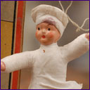 Antique cotton Christmas ornament COOK