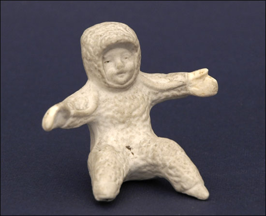 Antique Christmas decoration German porcelain Snow Baby