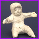 Antique Christmas decoration German porcelain Snow Baby