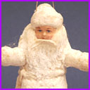 Antique Christmas cotton ornament SANTA