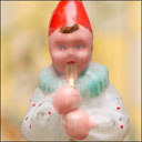 Antique Christmas ornament CLOWN WTH FLUTE