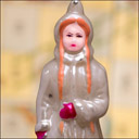 Antique Christmas ornament PRINCESS IN WINTER DRESS