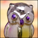 Antique silver Christmas ornament OWL