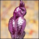 Antique silver glass Christmas ornament PARROT