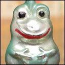 Antique Christmas glass ornament FROG