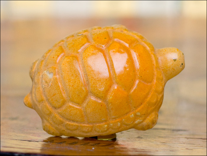 Antique glass Christmas ornament TURTLE