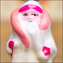Antique Christmas glass ornament SANTA