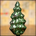 Antique silver glass ornament CHRISTMAS TREE