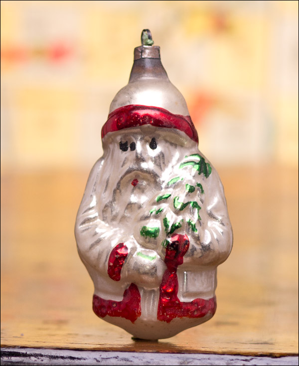antique german silver glass christmas ornament of santa at antique german silver glass christmas ornament of santa at