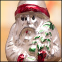 Antique German silver glass Christmas ornament of Santa