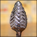 Antique silver glass ornament CHRISTMAS TREE