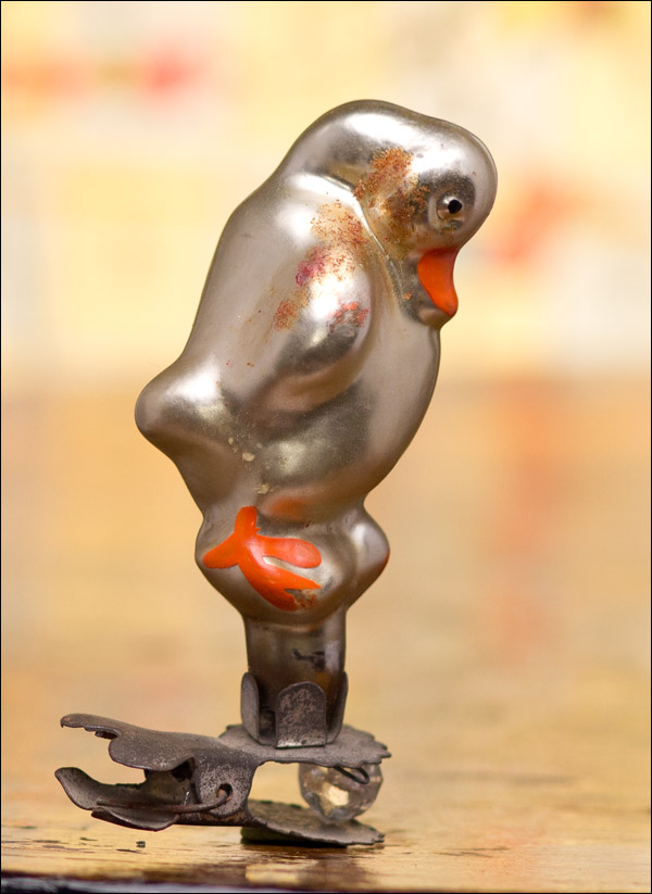 Antique Christmas ornament UGLY DUCKLING 